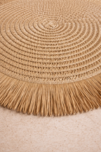 Santorini Straw Fringe Placemats - 15"