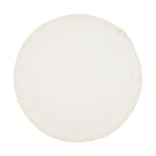 Christmas Collection Embroidered Design Placemats 14" Round, Set of 4 - Festive Table Mats for Christmas, Winter Holidays, Home Décor, Banquet, Family Gathering, Special Occasion