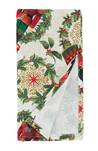 Nutcracker Holiday Tablecloth 65" W X 84" L - Red & Green Solider Print Festive Table Cover for Christmas Décor, Dining Room, Banquet, Family Gathering and Special Events