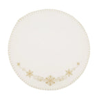 Christmas Collection Embroidered Design Placemats 14" Round, Set of 4 - Festive Table Mats for Christmas, Winter Holidays, Home Décor, Banquet, Family Gathering, Special Occasion