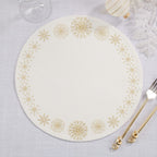 Christmas Collection Embroidered Design Placemats 14" Round, Set of 4 - Festive Table Mats for Christmas, Winter Holidays, Home Décor, Banquet, Family Gathering, Special Occasion