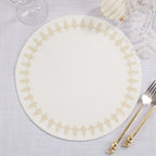 Christmas Collection Embroidered Design Placemats 14" Round, Set of 4 - Festive Table Mats for Christmas, Winter Holidays, Home Décor, Banquet, Family Gathering, Special Occasion