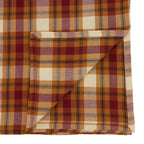Harvest Plaid Design 100% Cotton Tablecloth 70" W x 70" L - Autumn Rust Table Cover for Home, Dining Table Decor, Banquet, Thanksgiving and Special Event