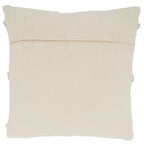Pom Pom Diamond Decorative Throw Pillow Cover 18" W x 18" L - Ivory Square Cushion Case for Home, Couch, Bedroom, Living Room and Office Décor