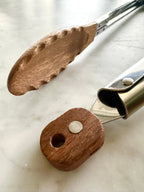 Carmel Acacia Wood Kitchen Tongs - 12" & 15" Set