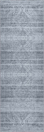 Barny Gray Blue Washable Rug - Clearance