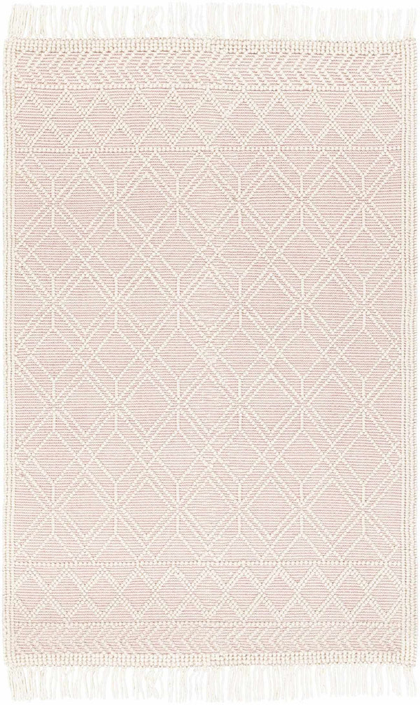 Ramsbury Soft Pink Wool Rug - Clearance