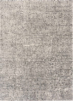 Keita Cream & Black Grid Plush Rug
