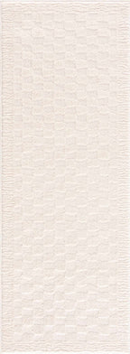 Leryn Ivory Checkered Area Rug