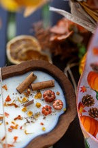 Wooden Pumpkin Shape Dough Bowl Candle – Thanksgiving & Fall Autumn Decor
