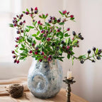 Artificial Fruit Alpine Blueberry Stem 22.4" Tall Silk Plant