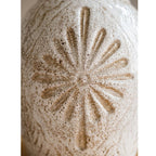 White Carved Floral Vase