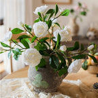 Faux Silk Gardenia Flower Stem 22" Tall