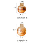 Amber Bubble Glass Bud Vase