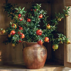 Big Fruit Faux Pomegranate Stem 32" Tall