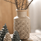 Domino Embossed Pattern Vase