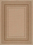 Isoko Bordered Faux Jute Outdoor Rug