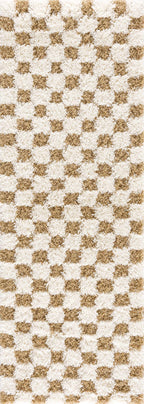 Atira Mustard Checkered Area Rug