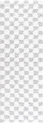 Atira Gray Checkered Area Rug