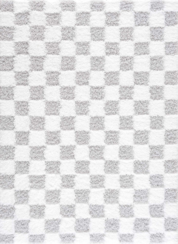 Atira Gray Checkered Area Rug