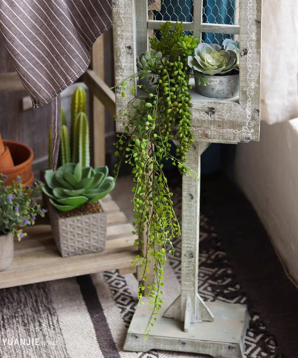 Hanging Faux Mini Leaf Garland 27.5" Long