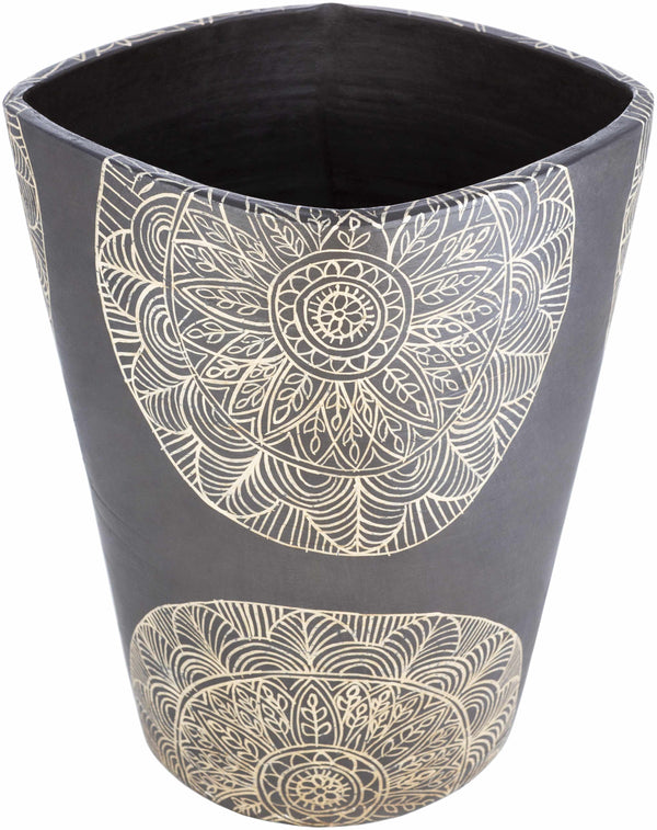 Hearst Terracotta Geometric Black Planter - Clearance