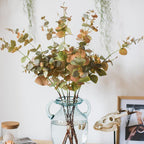 Faux Leaf Autumn Eucalyptus Artificial Stem