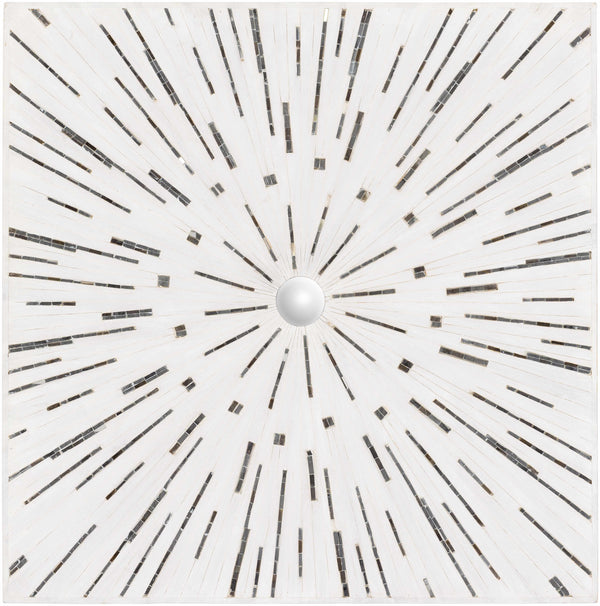 Garnet White Mosaic Starburst Wall Art - Clearance