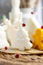 Small Christmas Tree Candle – Handmade Soy Wax Holiday Candle for Christmas Decor & Gifts