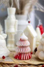 Christmas Tree Layered Candles – Handmade Modern Soy Wax Candles for Fun Holiday Decor & Gifts