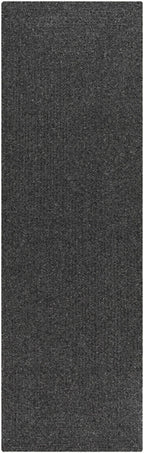 Black Braided Faux Jute Outdoor Rug