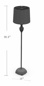 Nelspruit Gray Resin Floor Lamp - Clearance