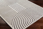 Deron Gray Rainbow Washable Rug