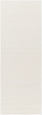 Fadey White 3D Washable Rug