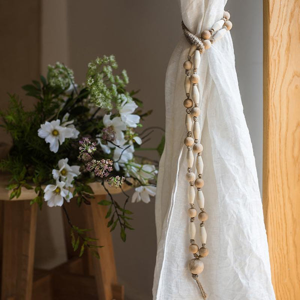 Solid Wood Handmade Rustic Curtain Tiebacks