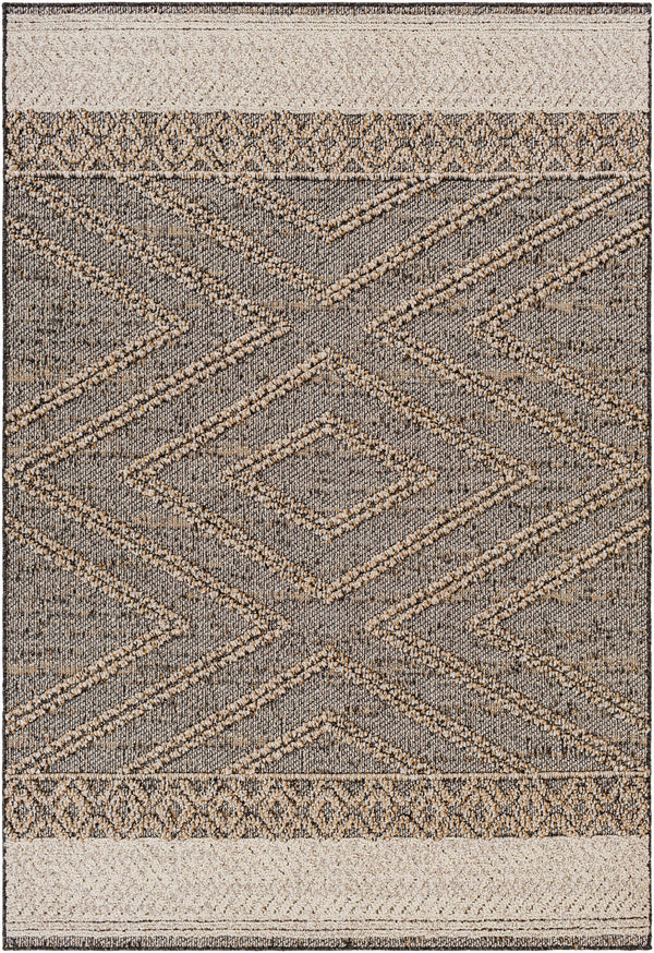 Beige Charcoal Areli Outdoor Area Rug