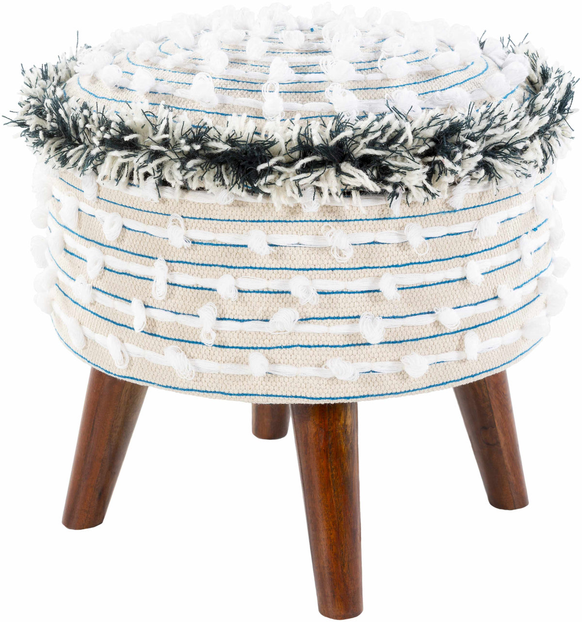 Matagami Beige Hand Woven Stool - Clearance