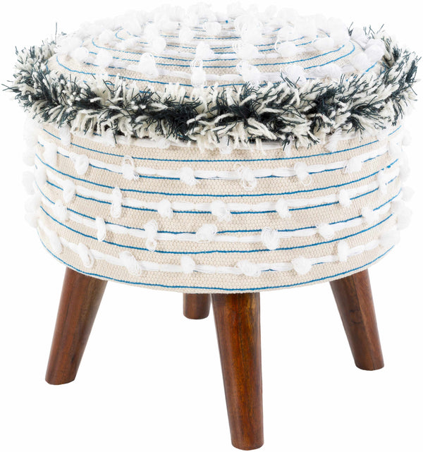 Matagami Beige Hand Woven Stool - Clearance