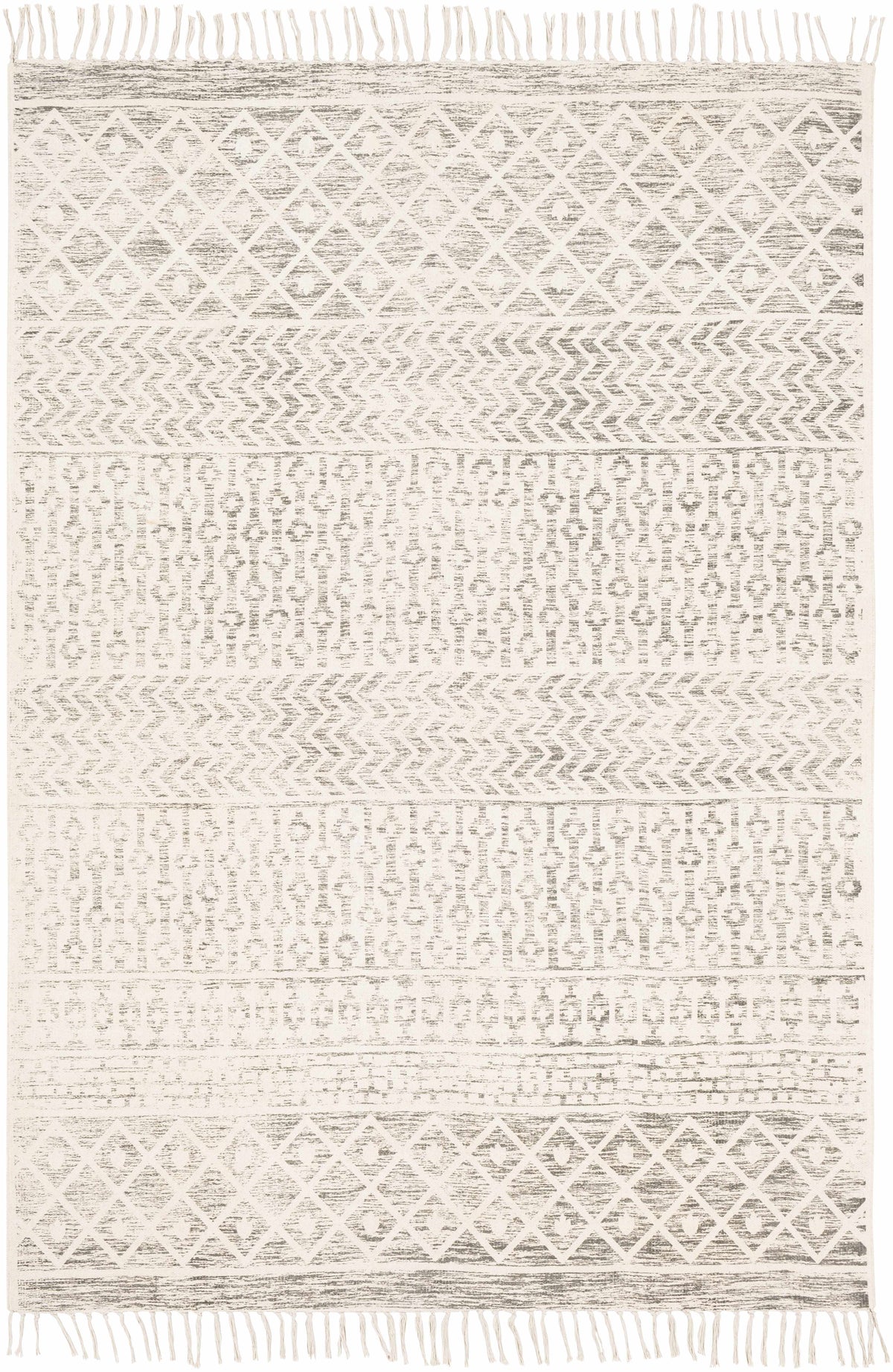 Valyermo Beige Hand Woven Cotton Rug - Clearance