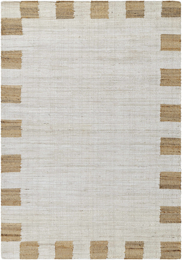 Yuval Dotted Bordered Jute Carpet - Clearance